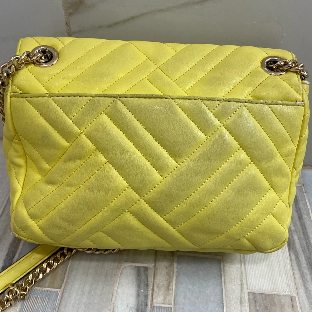 Michael Kors 35SOGP6F2U Peyton Medium Shoulder Flap Vegan Faux Sunshine - Picture 6 of 16
